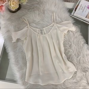 Joie Adorlee Cold Shoulder Silk Tank Top